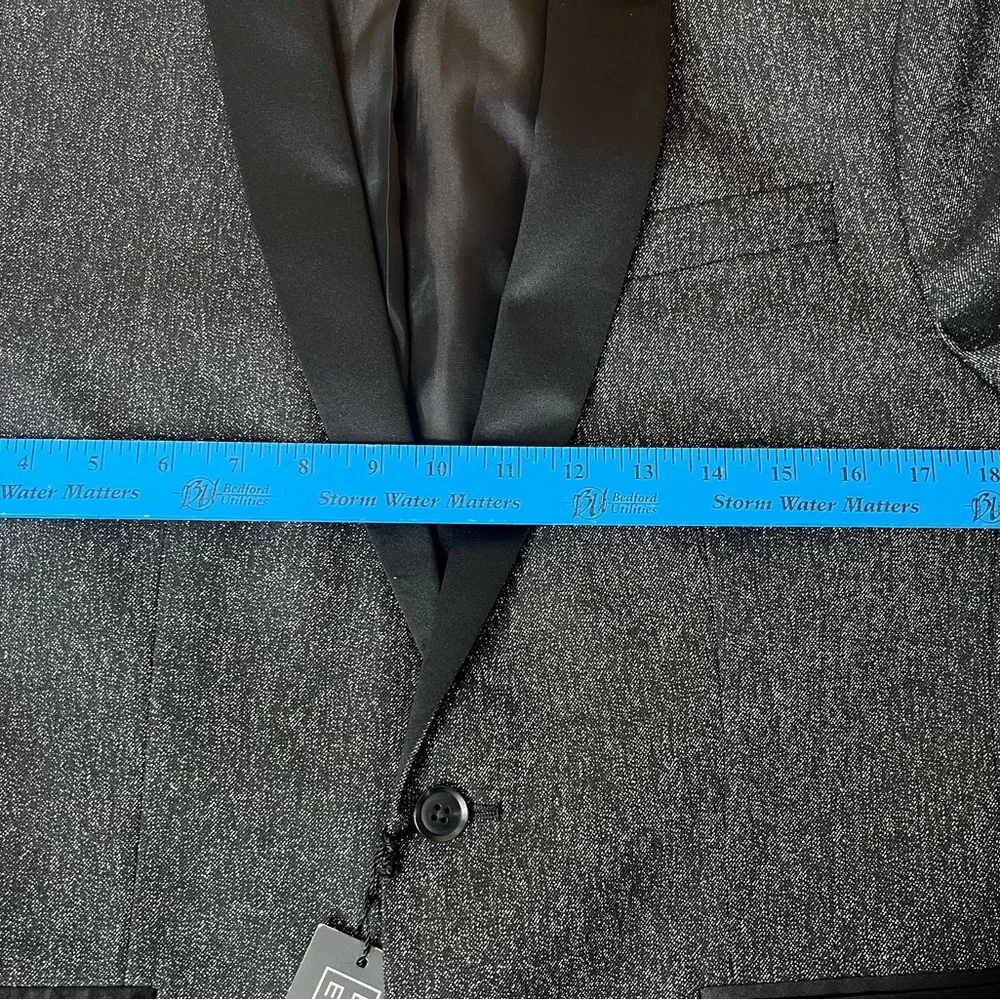 J. Ferrar Slim Fit Charcoal Sparkle Sport Jacket Size 38 Short Slim - Picture 8 of 11